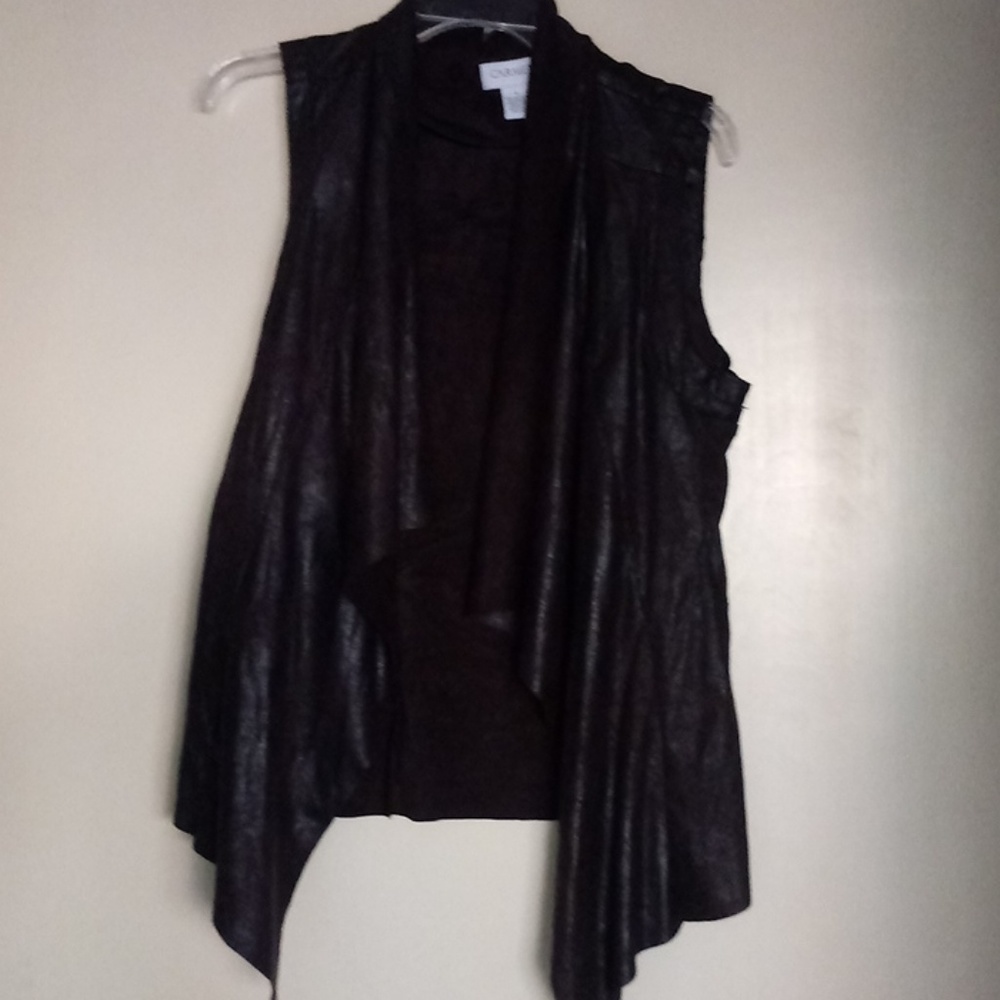 Black suede_ish style vest.Great with jeans